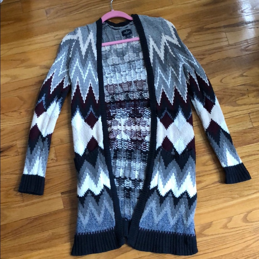 Nwot American Eagle Oversized Patterned Sweater - image 1